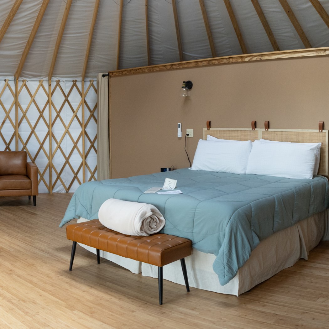 bed in yurt