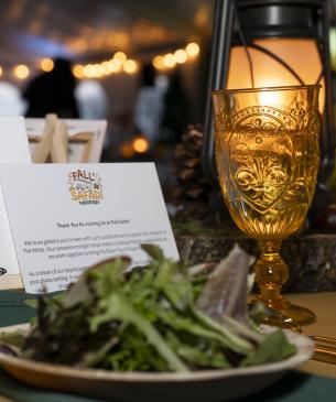table setting at event at The Wilds
